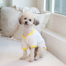 쁘띠도그 반려동물 보송이 라인 점퍼 DWJ029, 옐로우