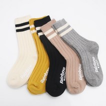 지앤 아동용 원사이즈 큐브라임 양말 5종 세트