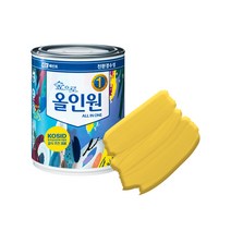 KCC페인트 숲으로올인원 반광 수성 페인트 0.9L, 황색, 1개