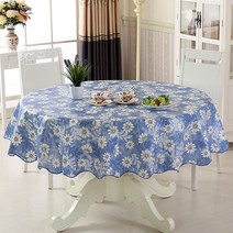 알럽홈 앤틱플라워 원형사각 방수 식탁보, Type9, 135cm