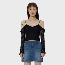 큐리티 C LACE OFF SHOULDER 블라우스
