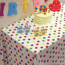 마켓피오 주방 일회용 생일파티 테이블보 타입1, 1개, 2개입