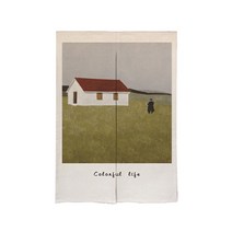 에이홉 봉포함 네이쳐 일러스트 파티션 커튼 양문형