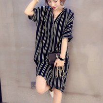 두봄 여성용 어썸 빅 롱 셔츠