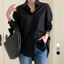 보에리에 여성용 투버튼 루즈핏 셔츠