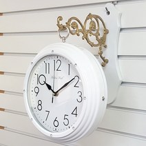 Goldenbell p블링 양면 벽걸이시계, 화이트(13_65)