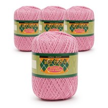 필립섬유 쎄비 실크 인견사 뜨개실 90g x 4p, 866 분홍