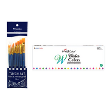 투코비 아트 브러쉬 10종 + 종이나라 수채화 물감 12ml x 20색 세트