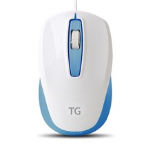 [x570리퍼] TG삼보 USB 무소음 유선 마우스 TG-M500U, 화이트블루