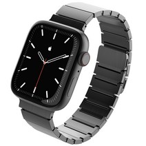 케이안 애플워치 메탈 링크 마그네틱 스트랩 시계줄 밴드, Black