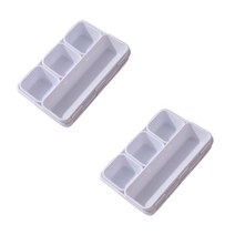 유로엔젤 조립식 다용도 서랍 정리함 8종 세트, 화이트, 2세트