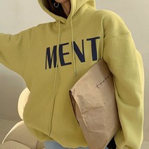 MENT 레터링 포그니 두꺼운 임산부 후드티