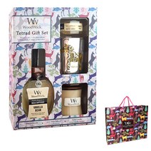 우드윅 89ml 디퓨저 테트레드 + 쇼핑백 선물세트, 바닐라빈