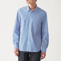 무인양품 남성용 MUJI 브로드 스트라이프 셔츠 ACB02A0S