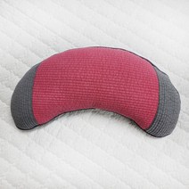 사랑예감 논슬립 반달 바이오칩 베개, 분홍색, 1개