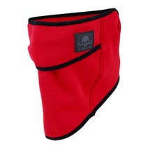 카시야골프 남여공용 방한 벨크로 넥워머 겸용 마스크, 레드