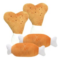 딩동펫 반려동물 바베큐인형 랜덤발송, 혼합색상, 4개