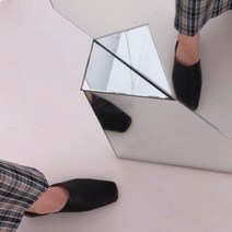 플랙슈 여성용 스퀘어 V컷 로퍼 단화 1.5cm MM_533