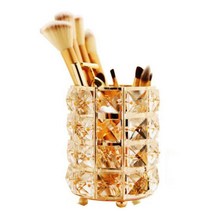 네이처스 파머 골드 크리스탈 원형 소품꽂이 브러쉬꽂이, 혼합색상, 1개