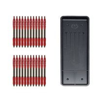 동아 애니 볼펜 1.0mm 24p + 매표 펜접시 C형, 레드, 1세트