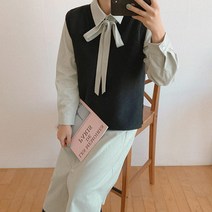 로미스토리 허리 스트랩 여유핏 셔츠 원피스