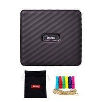 인스탁스 와이드링크 휴대용 포토프린터 모카그레이 + 로고파우치 랜덤발송 + 레인보우 나무데코 세트
