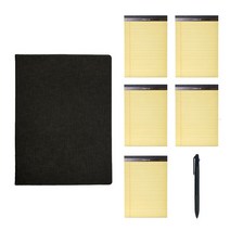 페이퍼랩 패드폴리오 B5 + 리갈패드 B5 50매 5p + 3색 볼펜, 패드폴리오(블랙), 리갈패드(랜덤발송), 1세트