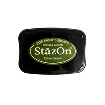 [유성실크잉크] StazOn 츠키네코 유성잉크패드, sz-51 Olive Green, 1개