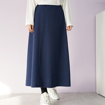 빅걸스토리 여성용 빅사이즈 팬지 A라인 베이직 롱 스커트