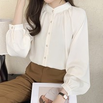 어썸풀 풋부 헨리넥 블라우스