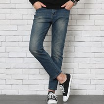 남성용 슬림일자 워싱데님 D2004