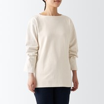 무인양품 여성용 MUJI 태번수 보트넥 긴소매 티셔츠 BBD30A3S