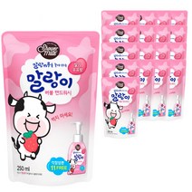 샤워메이트 말랑이 핸드워시 리필 딸기우유향, 18개, 250ml