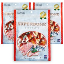 도그어홀릭 강아지 슈퍼본 껌 160g, 연어맛, 3개