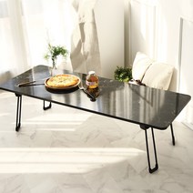 스토리퍼니쳐 9파이 LPM 접이식 거실 테이블 1200 x 450 mm, 블랙마블