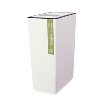 문일케미칼 직사각 원터치 휴지통 소 6.5L, 화이트, 1개