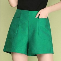 알로데 여성용 힙스터 포켓 와이드 레그 반바지