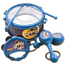 오즈토이 드럼 마라카스 탬버린 악기세트, 파랑