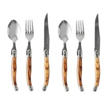 르리에 알비스 커트러리 양식기 디너 2인 세트, 브라운, 스푼2p + 포크2p + 나이프2p