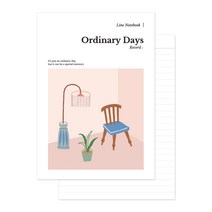 모노라이크 오디너리 데이즈 A5 제본 라인노트, 01 Sweet home, 1개