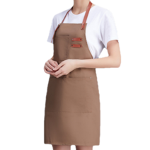 올하이 목공 캠핑 미용 미술 앞치마 65 x 70 cm, 브라운, 1개