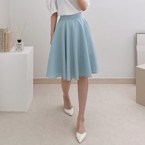 라미르 여성용 구김없는 플레어 A라인 햅번 스커트