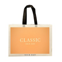 마켓감성 부직포 클래식 핸드 쇼핑백 10p, 오렌지
