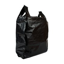 쓰리포 손잡이 마트 비닐봉투 검정, 27L, 2개