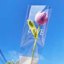 인테리어 기념일 니트 튤립 조화, 퍼플