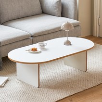 메종드꼼마 벤티 소파 거실테이블 1200, 우드화이트