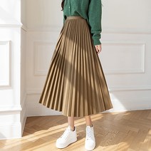 레몬소울 파디 플리츠 밴딩 미디 스커트