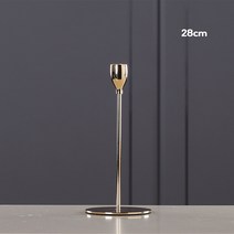 심플앤글로우 북유럽 가정용 촬영 인테리어 감성 촛대 28cm, 골드