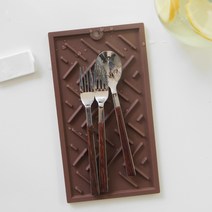 에이드엘 헤링본 실리콘 식기 건조매트 미니 2p, 초코브라운