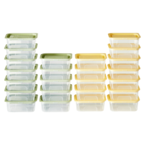 이지앤프리 퓨어닛 냉장고 정리용기 레몬 옐로우 400ml x 12p + 올리브 그린 400ml x 12p 세트, 24개, 1세트
